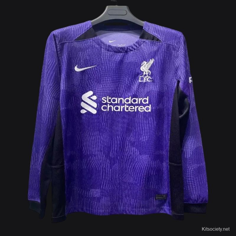 22/23 Liverpool Kids Kit Goalkeeper Purple Size 16-28 - Kitsociety