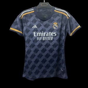 23-24 Real Madrid Home Jersey With Full Champion Patches - Kitsociety